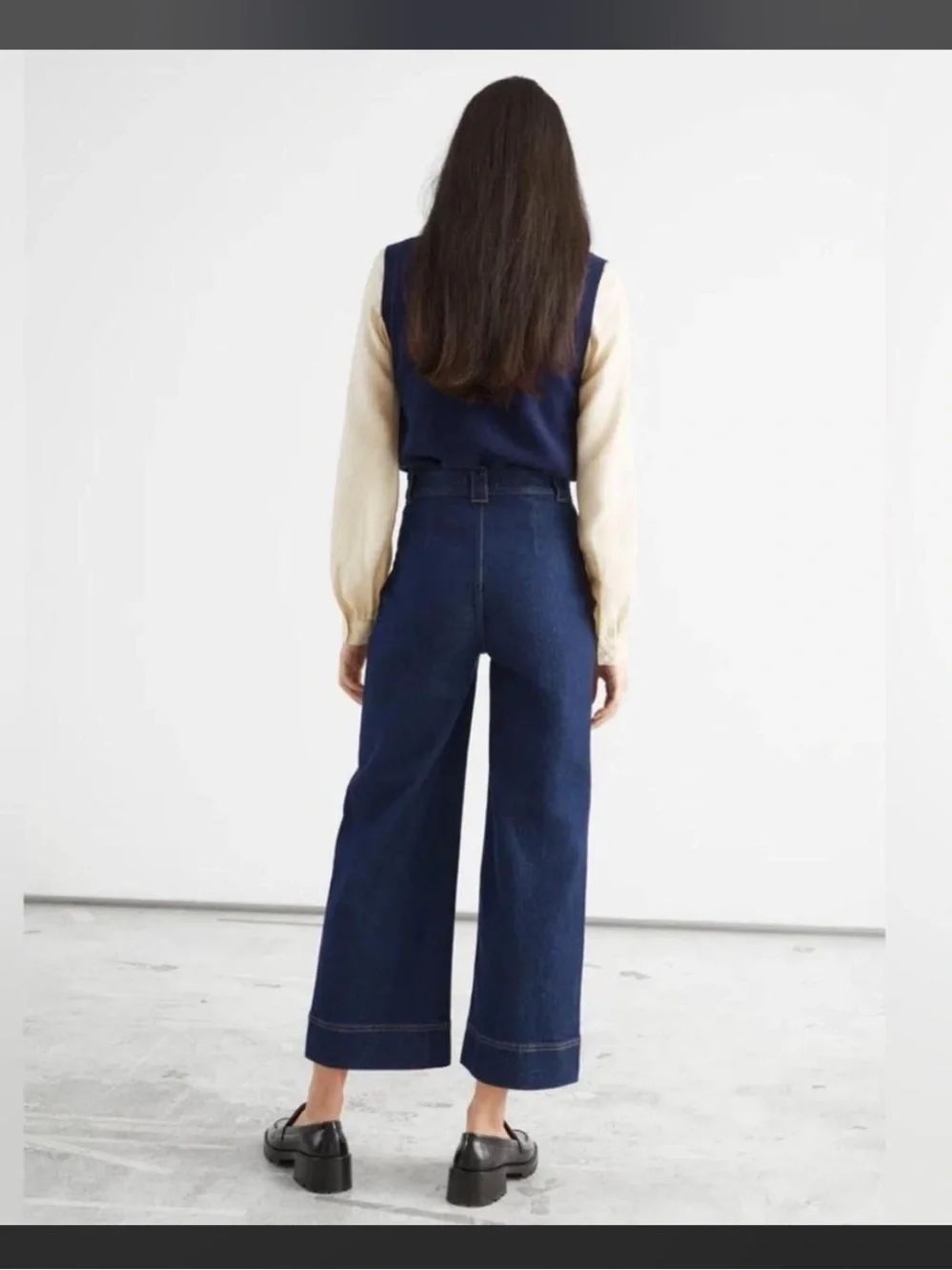 NWOT High-Rise Wide Leg Dark Blue Jeans